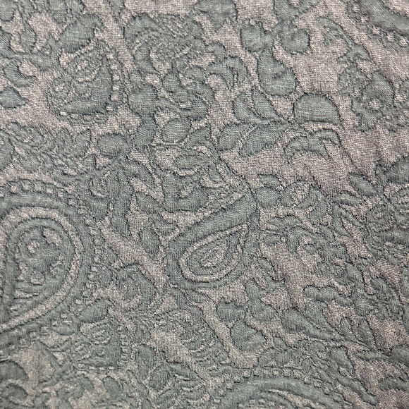 Lands' End Black Paisley Damask Jacquard Crew Neck Long Sleeve 1X Sweatshirt - Picture 8 of 12